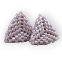 Stud Earrings Triangular Light Purple